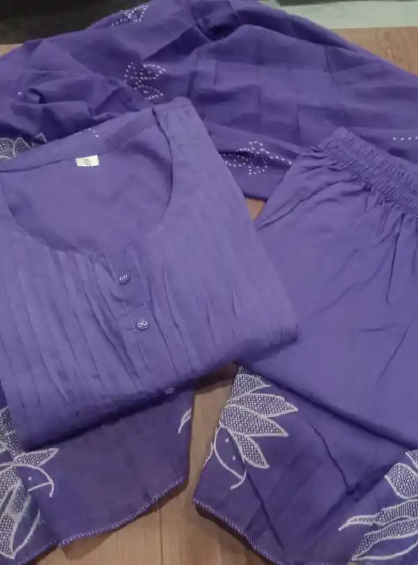 Stylish cotton kurti pant set