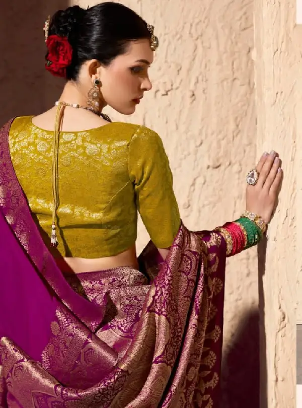 Brocade Blouse Saree