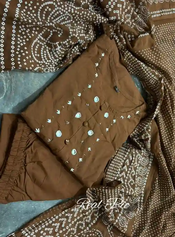 Coffee Brown Ethnic Suit Set