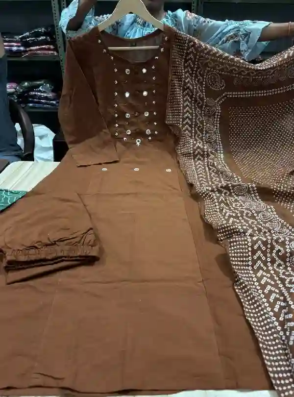 Coffee Brown Three-Piece Suit Set