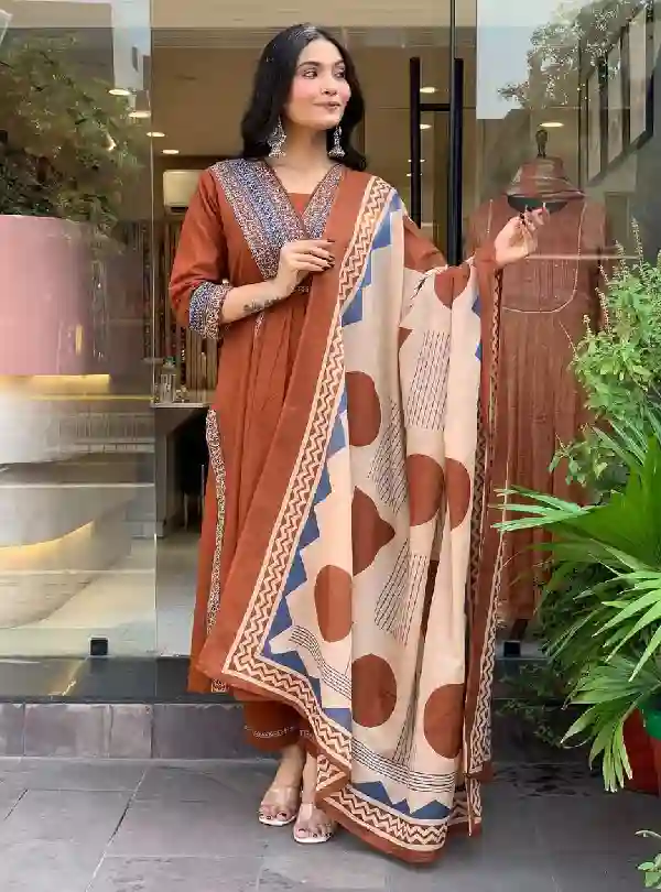 Cotton straight kurta set