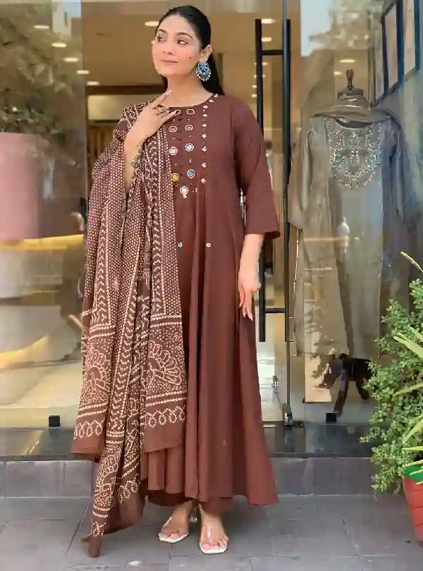 Heavy Cotton Embroidery Suit Set
