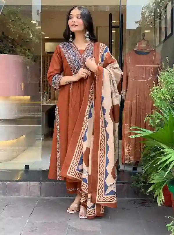 Straight kurta with dupatta
