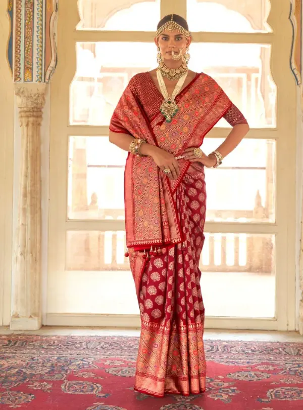 Traditional Patola Print Silk Saree