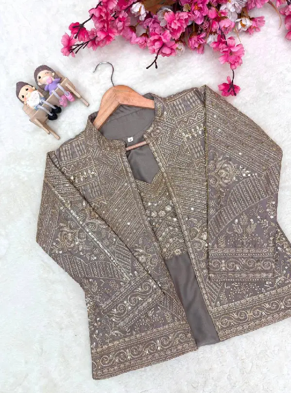 Chinon Silk Jacket and Blouse Set