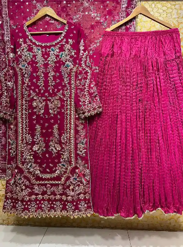 Fully stitched palazzo suit for women