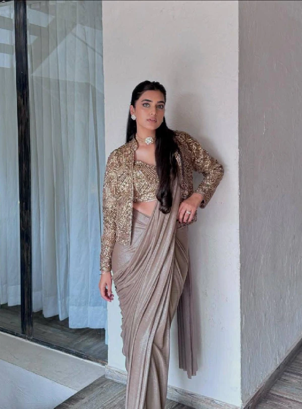 Premium Chinon Silk Lehenga Saree