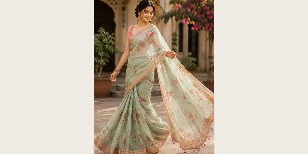 Twirling Saree Pose