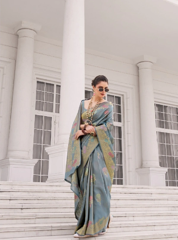 Designer Koper silk saree