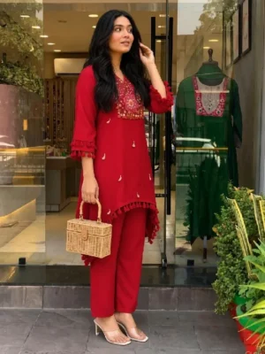 Cotton Slub Co-ord Set for Women – 38