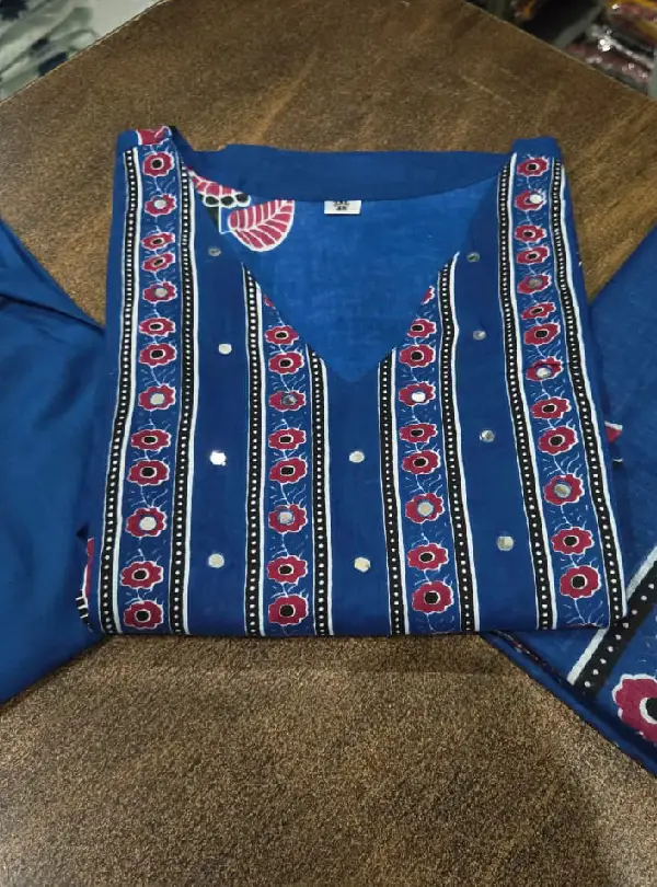 Kalamkari floral print kurti pant dupatta set