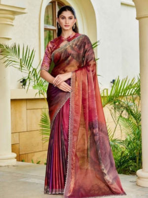 Luxurious Fancy Party Wear Saree – Mahotsav