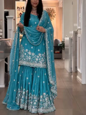 Ready-to-Wear Heavy Frendy Silk Sharara with Dupatta