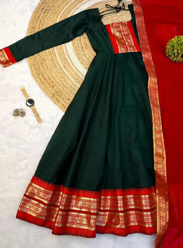 Women's silk cotton Kurti set for festive wear